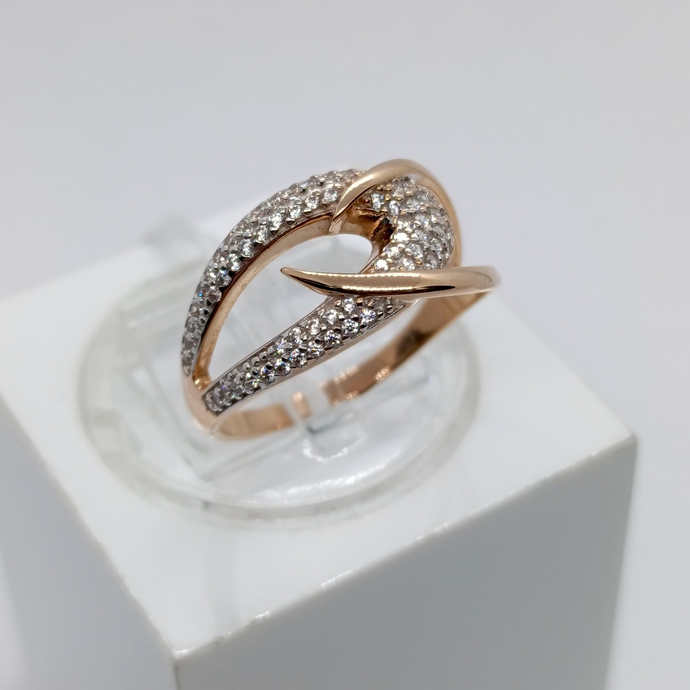 КОЛЬЦО С КАМНЯМИ (Au 585)