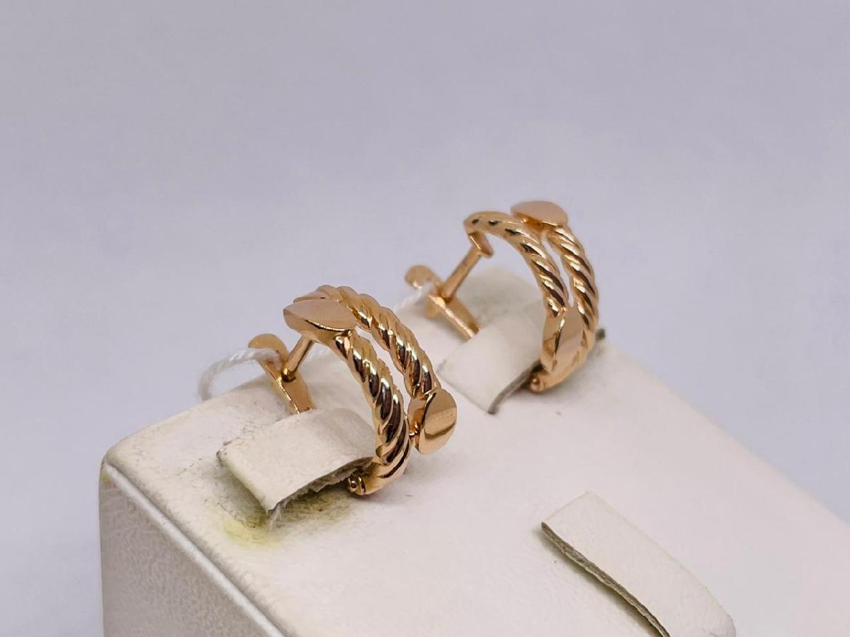 СЕРЬГИ БЕЗ КАМНЯ (Au 585)