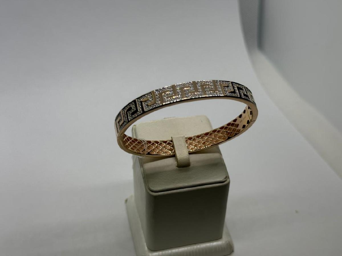 БРАСЛЕТ ЖЕСТКИЙ с камнями (Au 585)