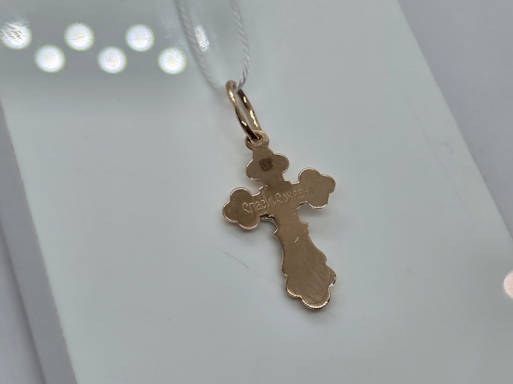 ПОДКБК585 ПОДВЕСКА КРЕСТ БЕЗ КАМНЯ (Au 585)