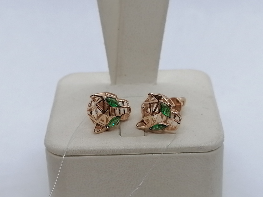 СЕРЬГИ ПУСЕТЫ с камнями (Au 585)