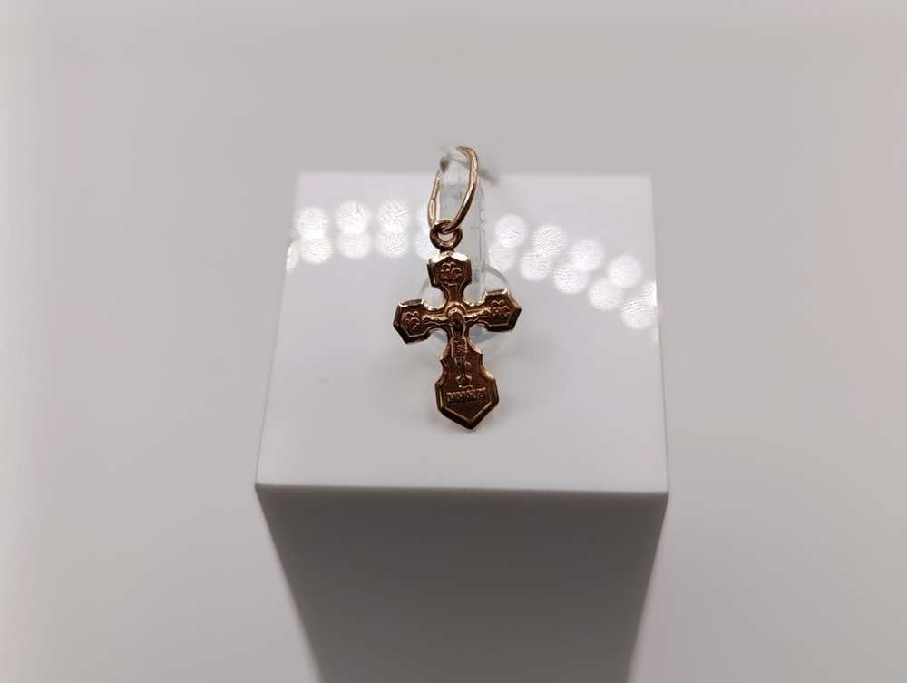 ПОДКБК585 ПОДВЕСКА КРЕСТ БЕЗ КАМНЯ (Au 585)