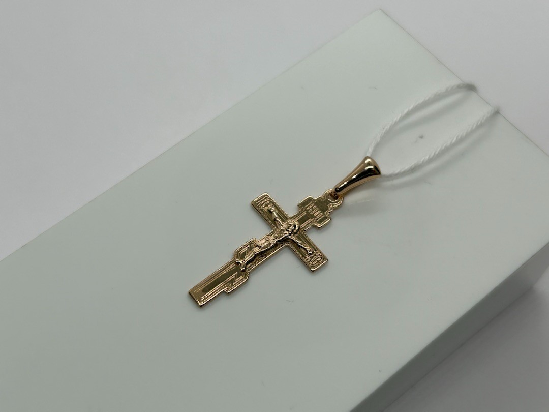ПОДКБК585 ПОДВЕСКА КРЕСТ БЕЗ КАМНЯ (Au 585)