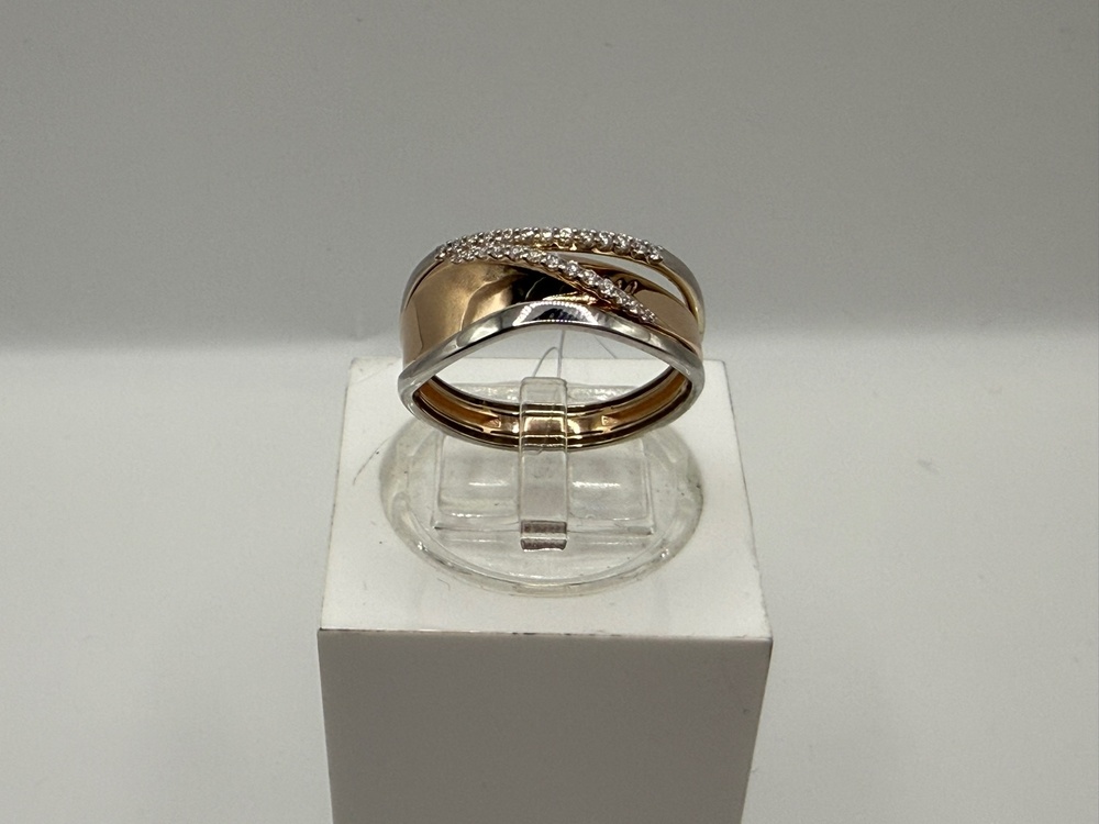 КОЛЬЦО С КАМНЯМИ (Au 585)