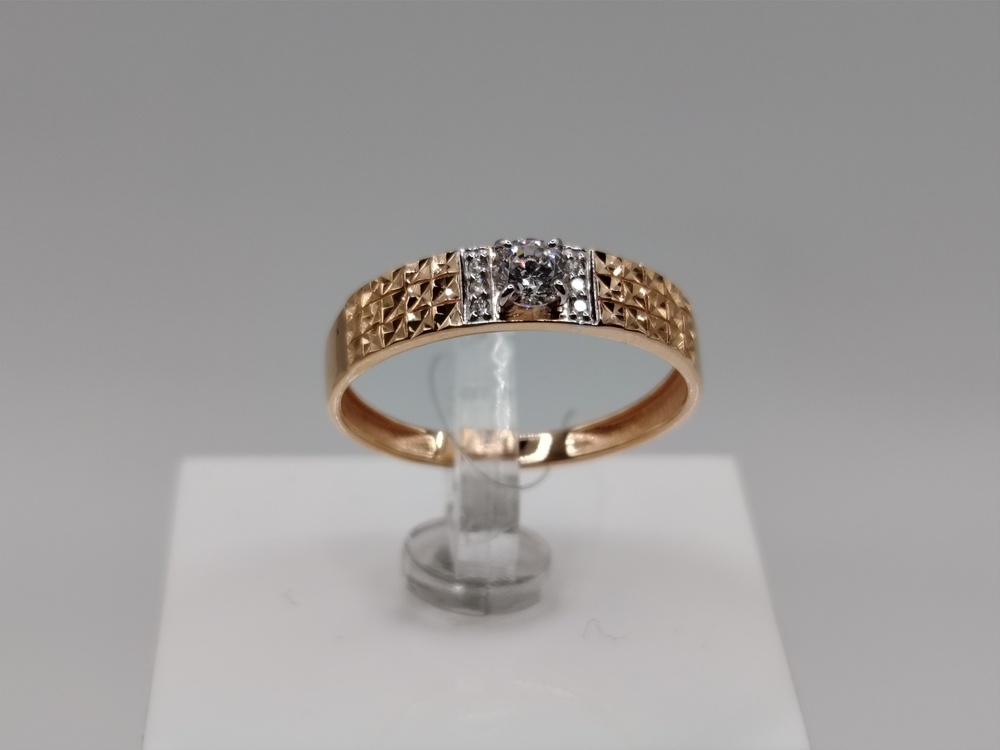 КОЛЬЦО С КАМНЯМИ (Au 585)