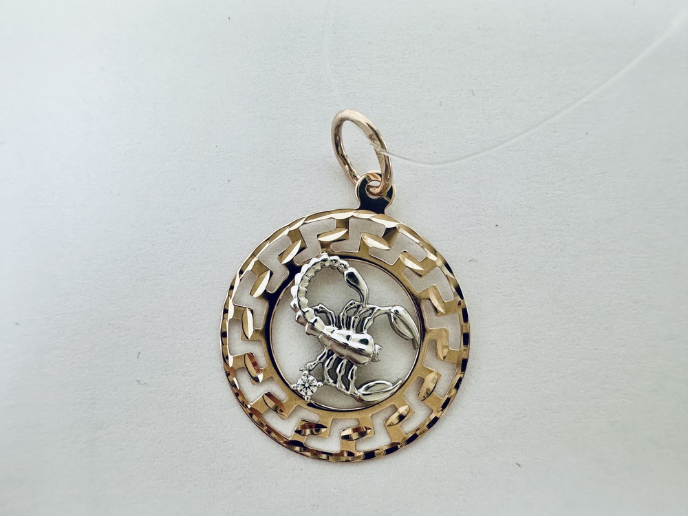 ПОДВЕСКА ЗНАК ЗОДИАКА СКОРПИОН (Au 585)