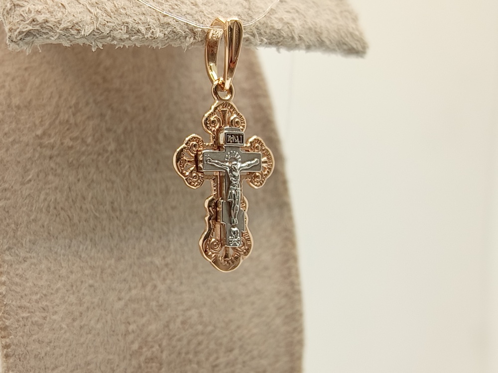 810-00135-10-00-00-00 ПОДВЕСКА КРЕСТ без камня (Au 585)