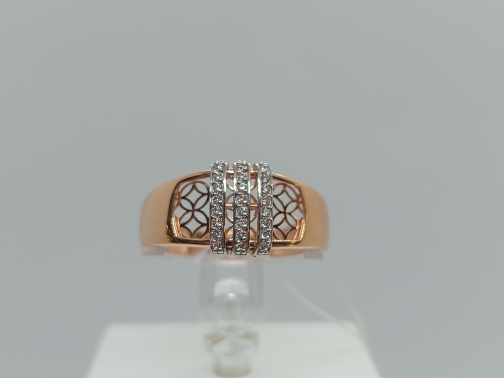 КОЛЬЦО С КАМНЯМИ (Au 585)