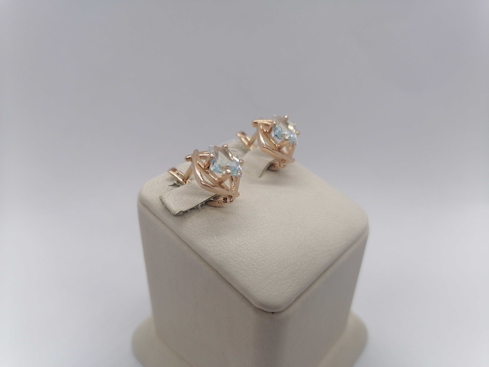 СЕРЬГИ С КАМНЕМ (Au 585)