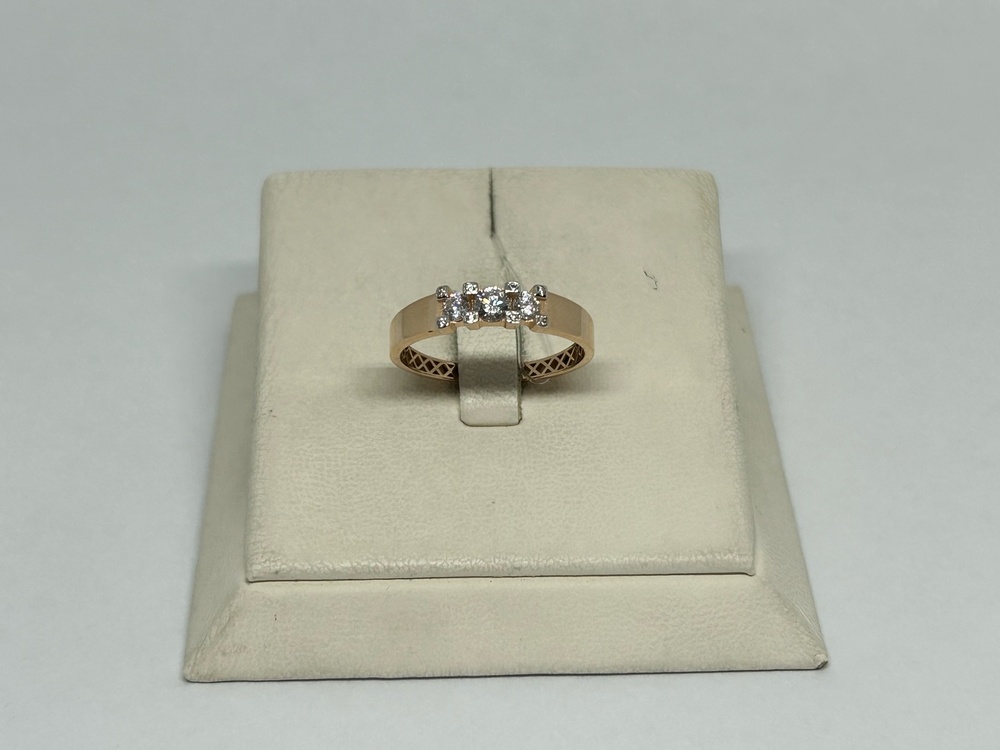 КОЛЬЦО С КАМНЯМИ (Au 585)