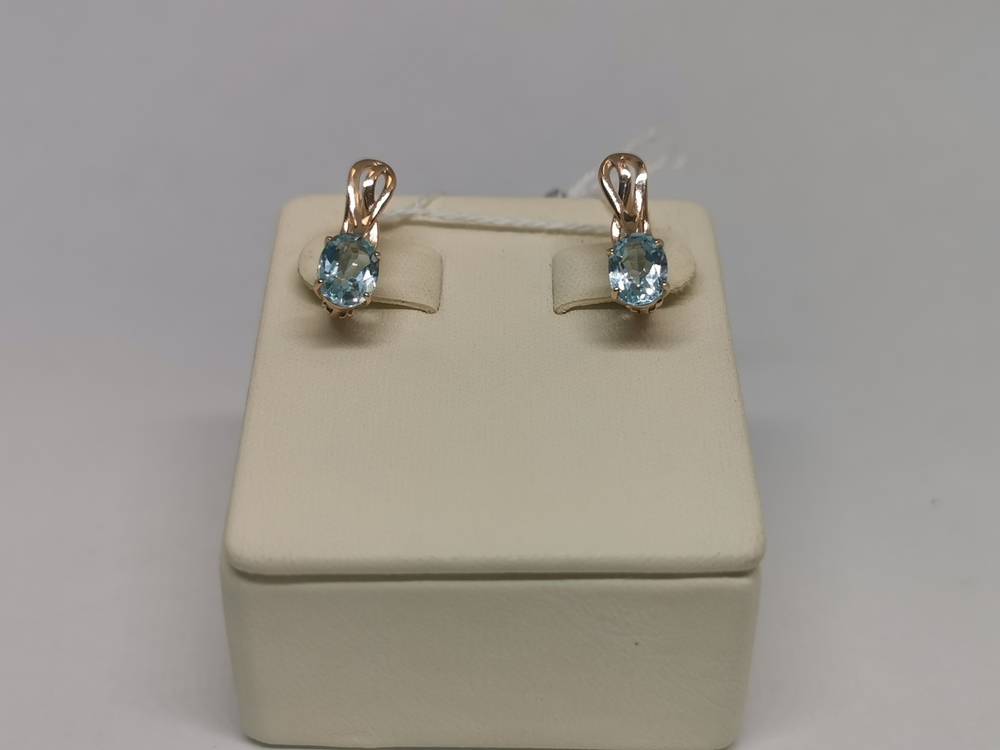 СЕРЬГИ С КАМНЕМ (Au 585)