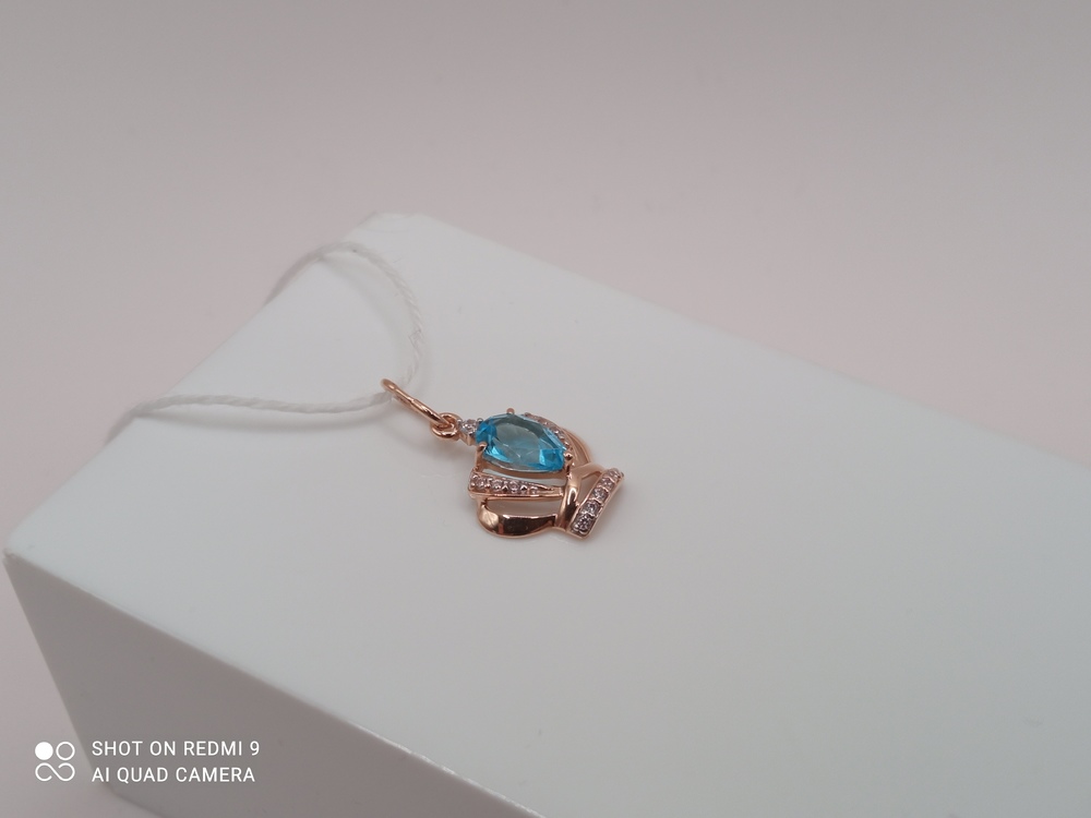 ПОДКМИ585 ПОДВЕСКА С КАМНЯМИ (Au 585)
