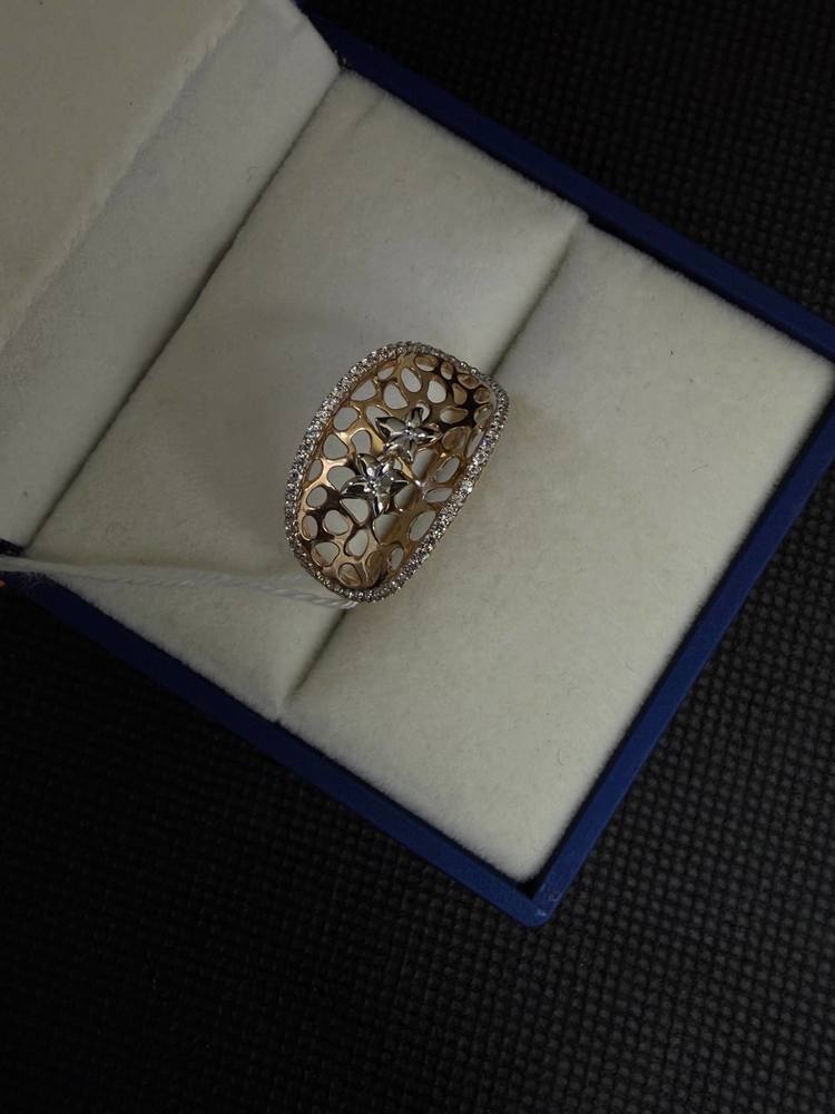 КОЛЬЦО С КАМНЯМИ (Au 585)