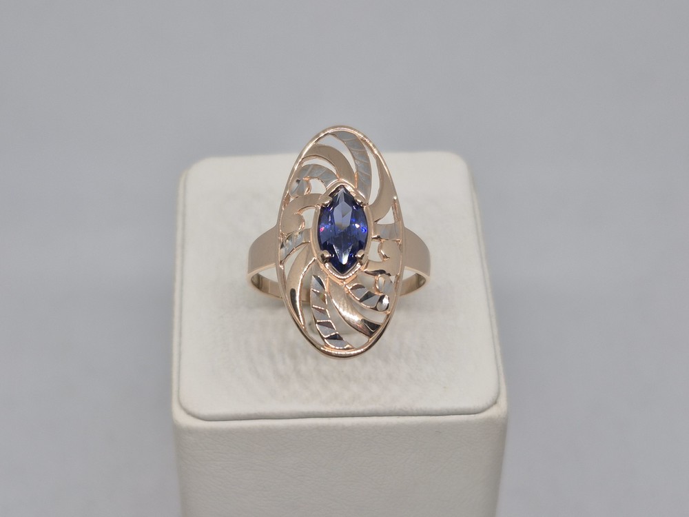 КОЛКМ585 КОЛЬЦО С КАМНЕМ (Au 585)