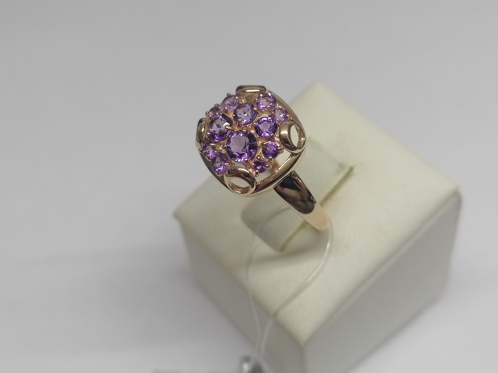 КОЛЬЦО АМЕТИСТ (Au 585)