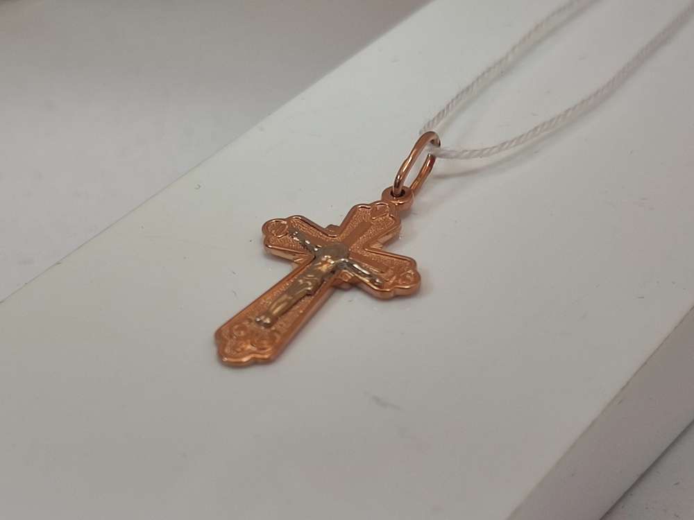 ПОДВЕСКА КРЕСТ БЕЗ КАМНЯ (Au 585)