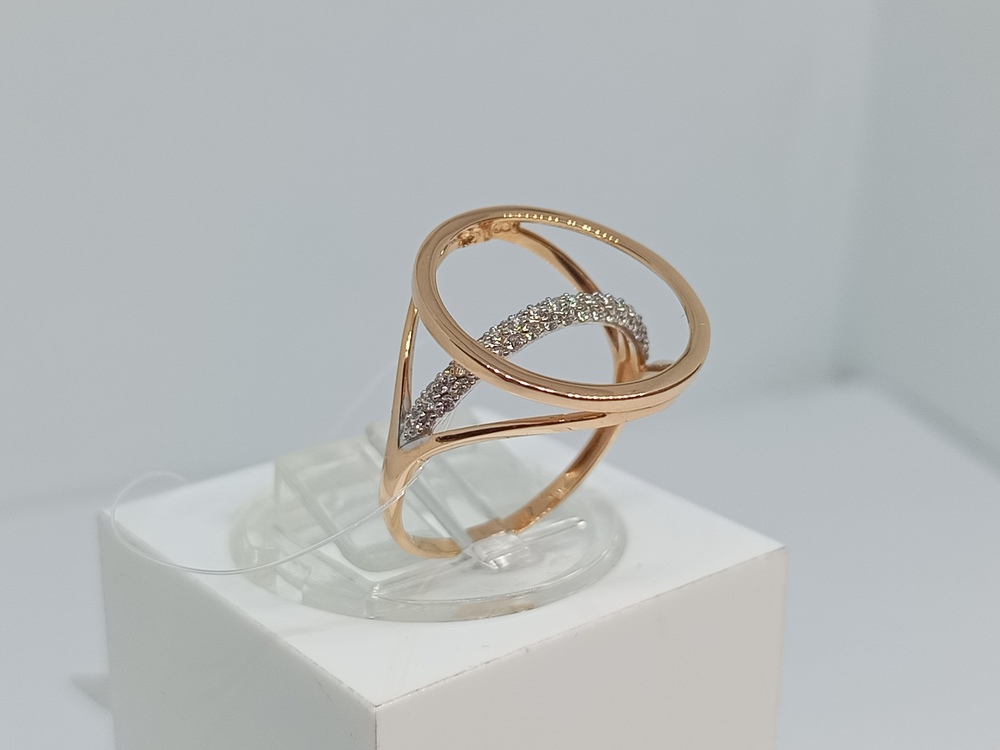 КОЛЬЦО С КАМНЯМИ (Au 585)