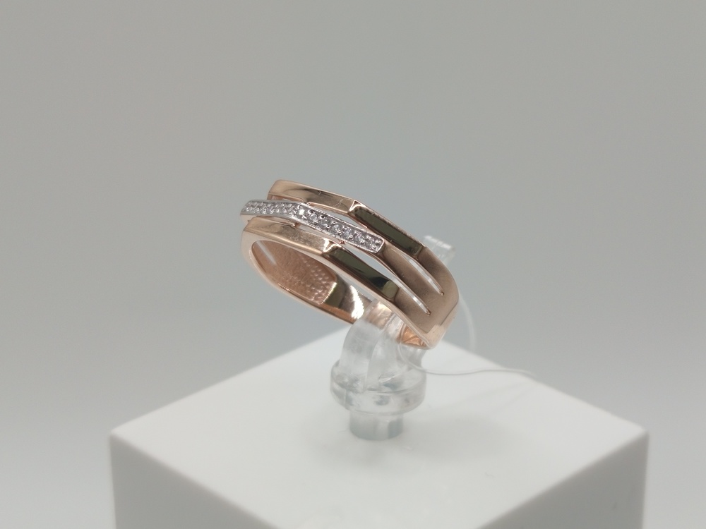 КОЛЬЦО С КАМНЯМИ (Au 585)