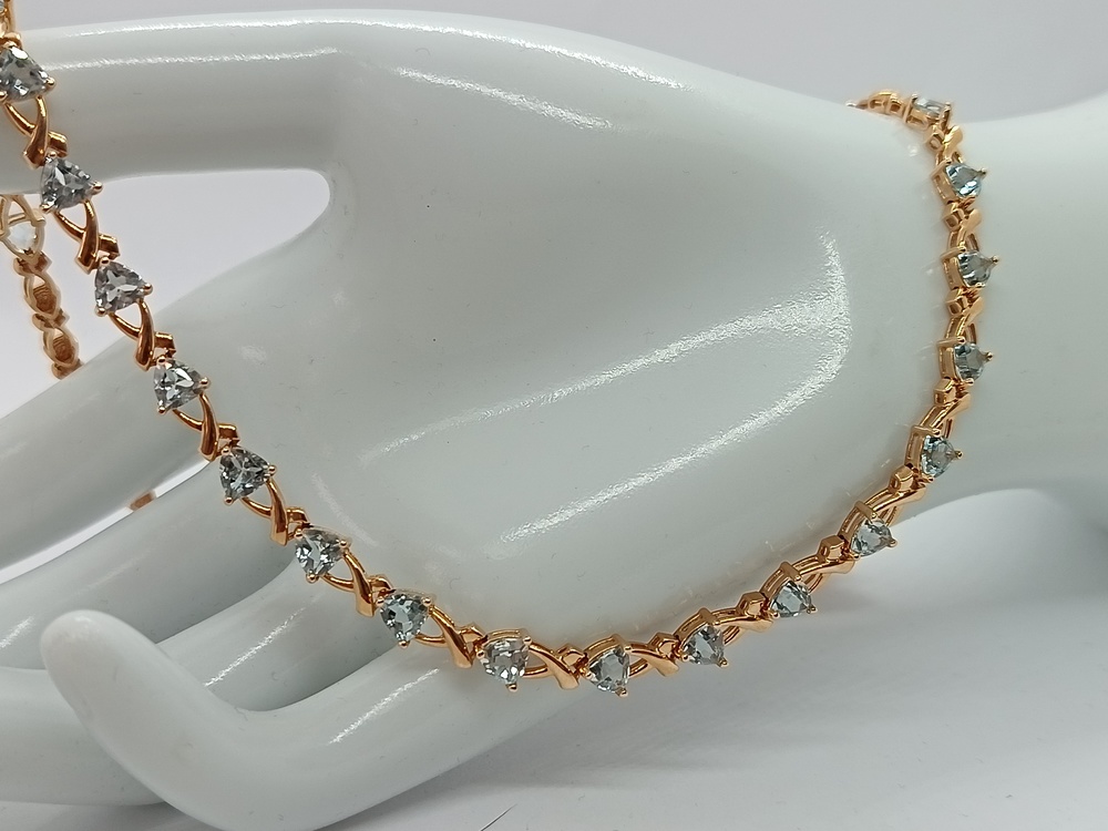 КОЛЬЕ С КАМНЯМИ Au 585