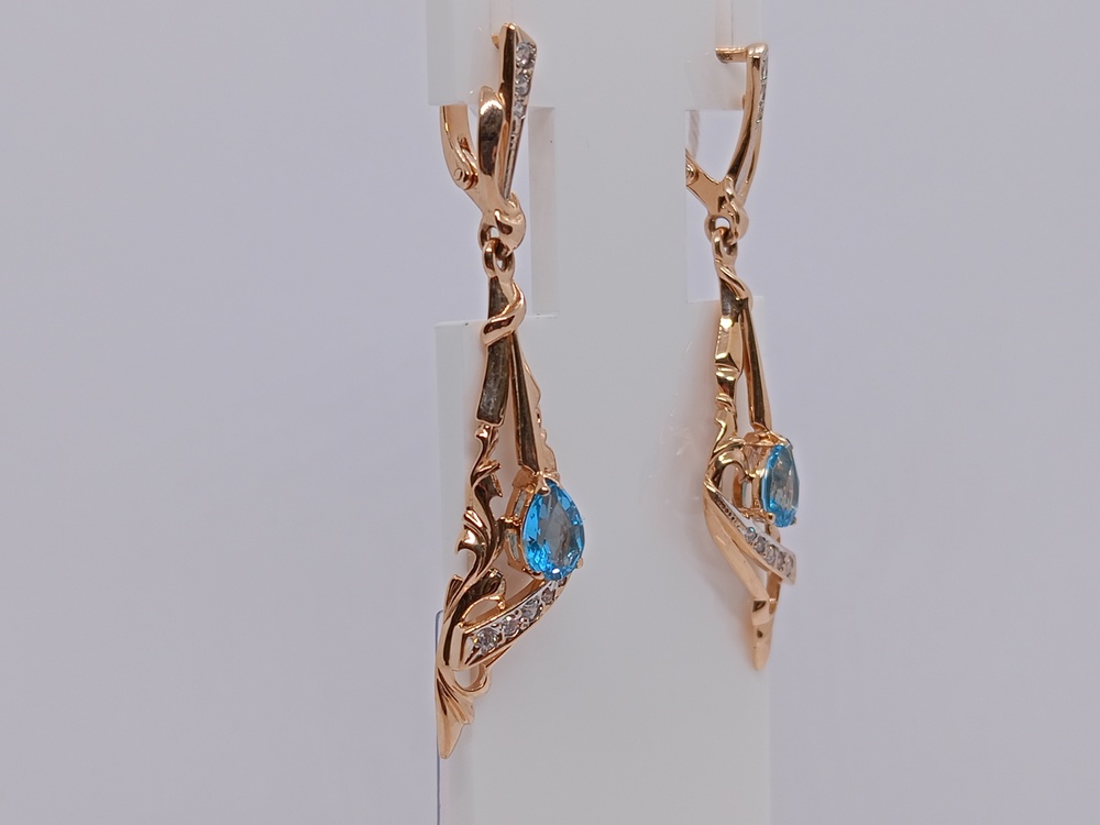 СЕРЬГИ С КАМНЯМИ (Au 585)