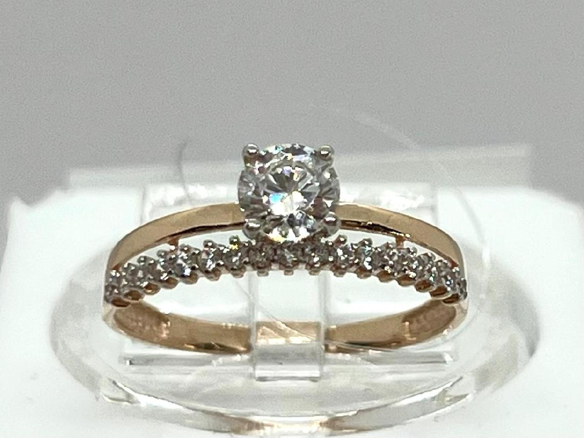 КОЛЬЦО С КАМНЯМИ (Au 585)