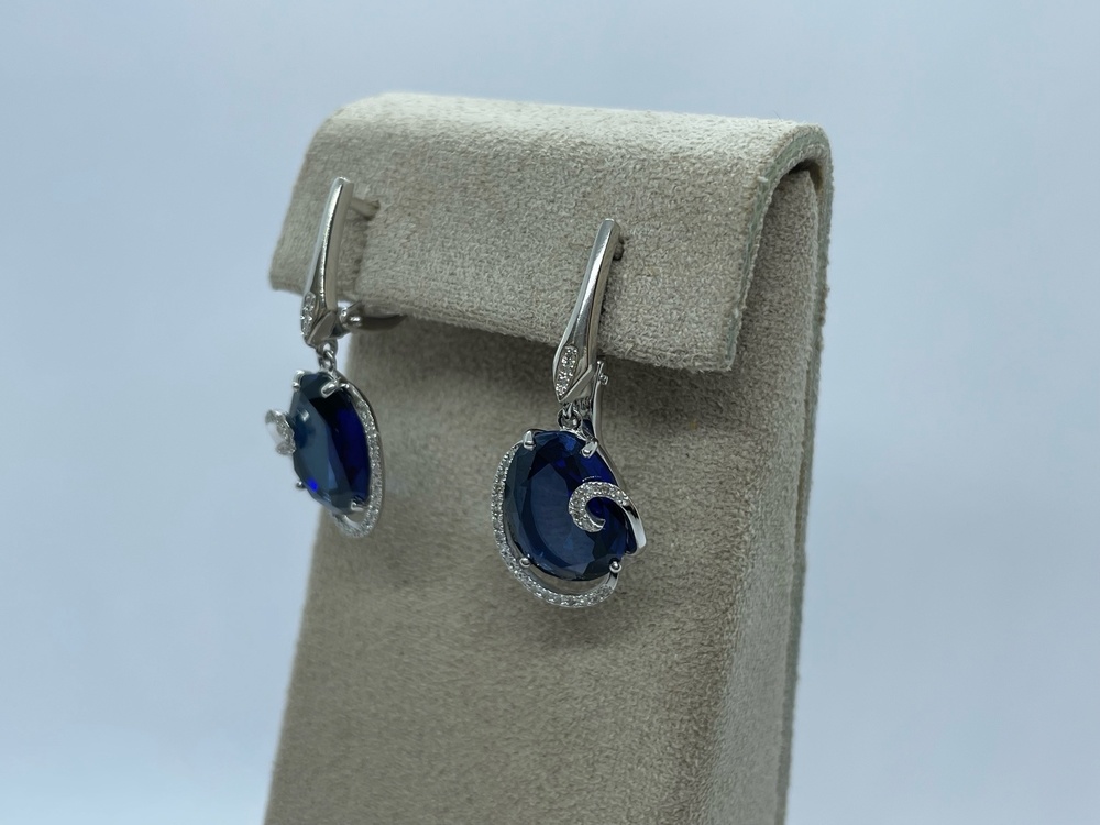 СКМИ585 СЕРЬГИ С КАМНЯМИ (Au 585)