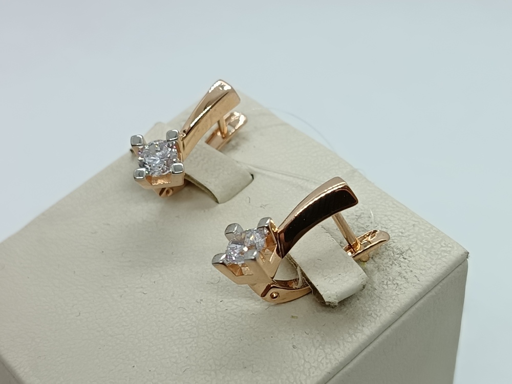 СЕРЬГИ С КАМНЕМ (Au 585)