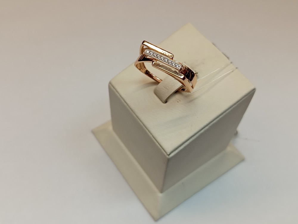 КОЛЬЦО С КАМНЯМИ (Au 585)