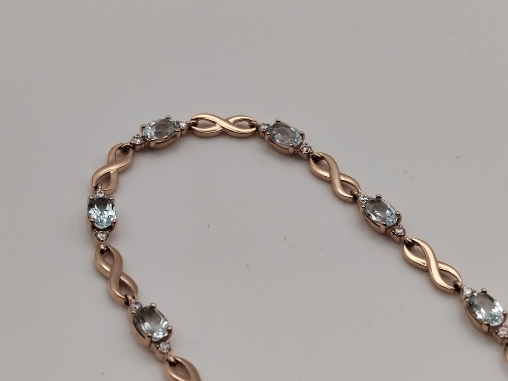 Б585 БРАСЛЕТ С КАМНЯМИ (Au 585)