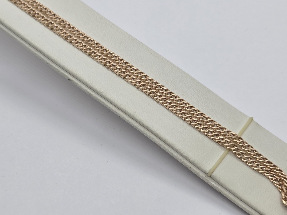 ЦЕПЬ ПУСТОТЕЛАЯ Ромб двойной (Au 585)