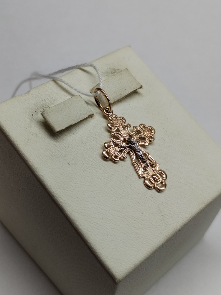ПОДКБК585 ПОДВЕСКА КРЕСТ БЕЗ КАМНЯ (Au 585)