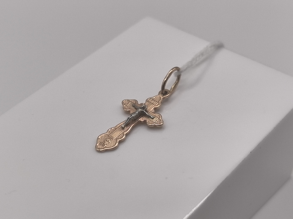 ПОДВЕСКА КРЕСТ БЕЗ КАМНЯ (Au 585)