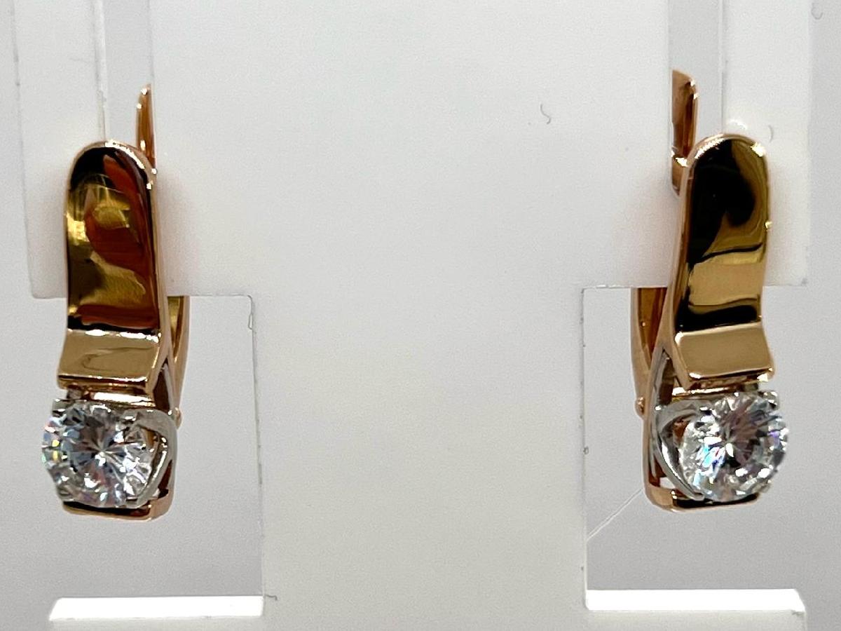 СЕРЬГИ С КАМНЕМ (Au 585)