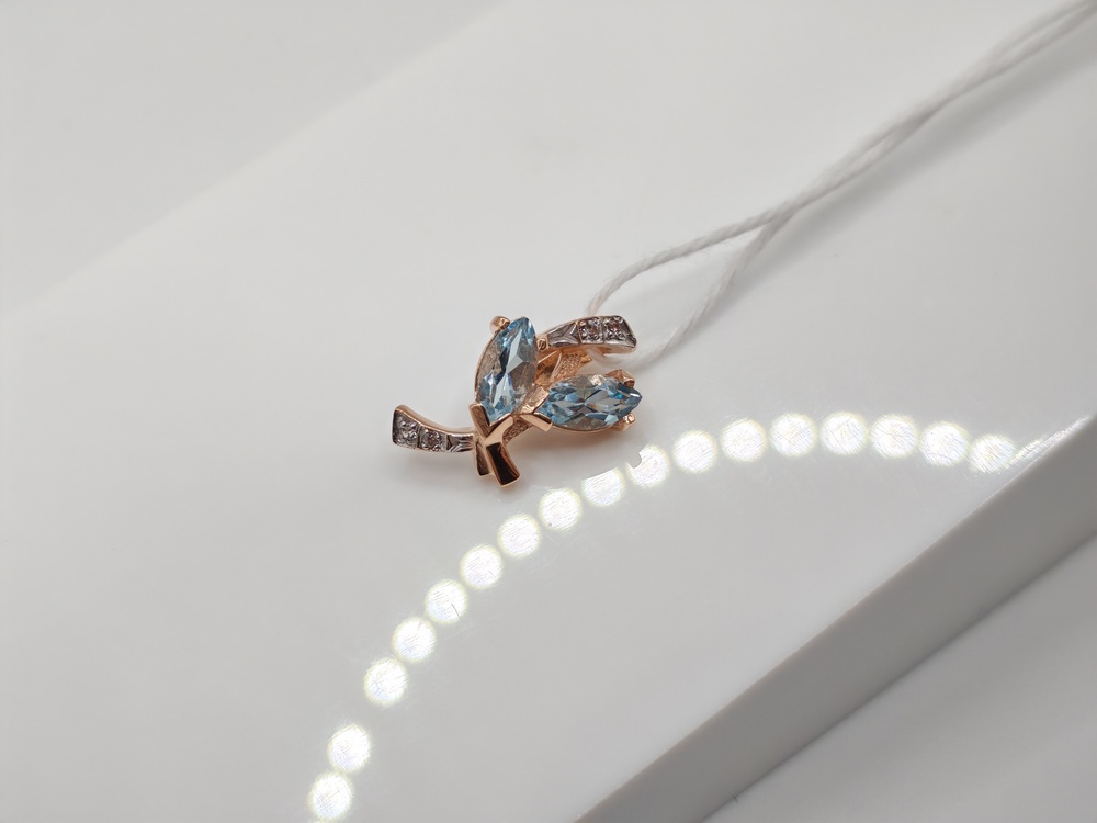 ПОДКМИ585 ПОДВЕСКА С КАМНЯМИ (Au 585)