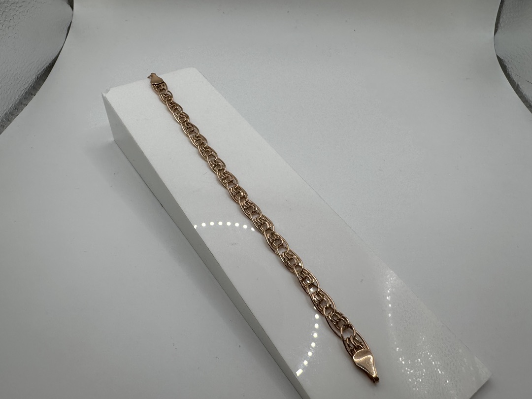 БРАСЛЕТ ПУСТОТЕЛЫЙ Нона-бисмарк (Au 585)