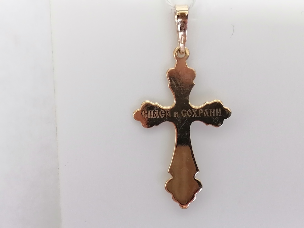 ПОДВЕСКА КРЕСТ БЕЗ КАМНЯ (Au 585)