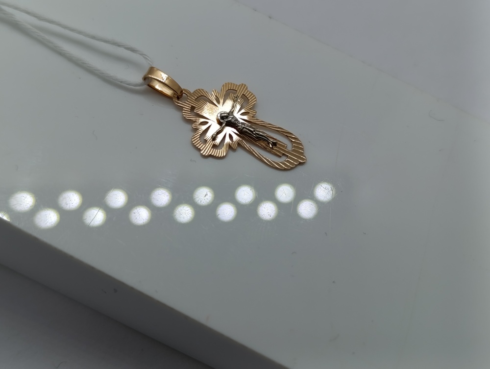 ПОДКБК585 ПОДВЕСКА КРЕСТ БЕЗ КАМНЯ (Au 585)