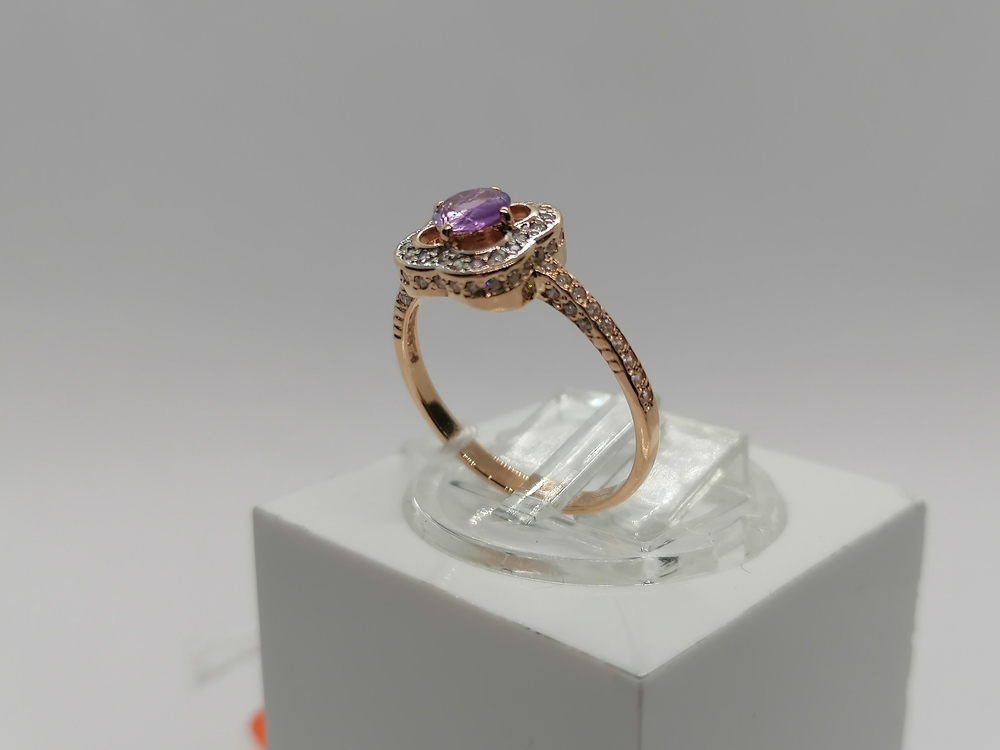 КОЛЬЦО С КАМНЯМИ (Au 585)