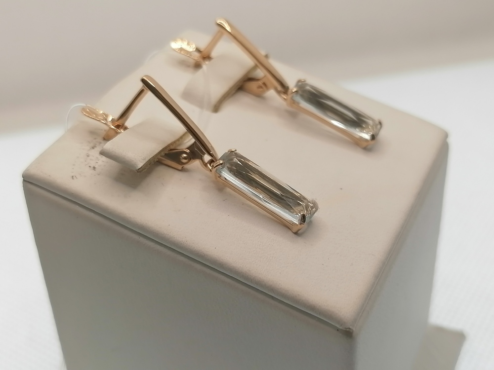 СЕРЬГИ АКВАМАРИН (Au 585)