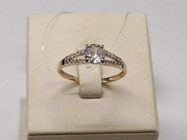 КОЛЬЦО С КАМНЯМИ (Au 585)