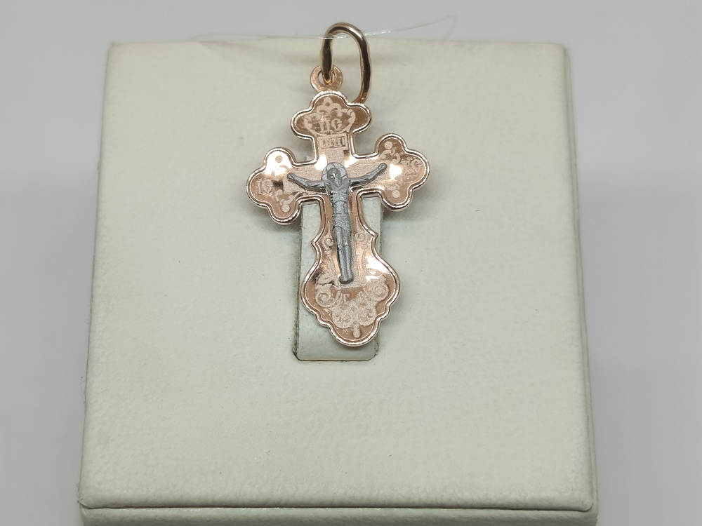 ПОДВЕСКА КРЕСТ без камня (Au 585)