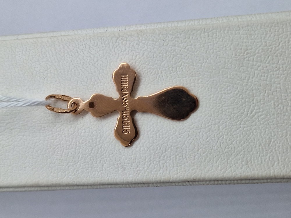 ПОДВЕСКА КРЕСТ БЕЗ КАМНЯ (Au 585)