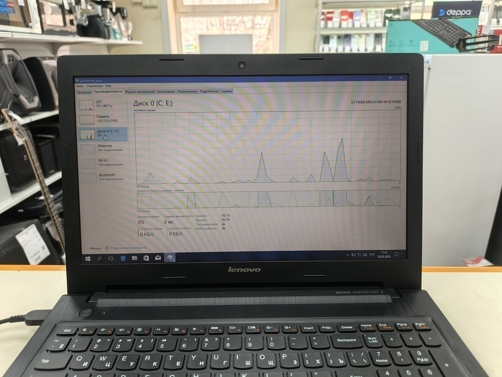 НЕТБУК Lenovo; A8-4500M, AMD Graphics, 8 Гб, Нет, 1 Tb