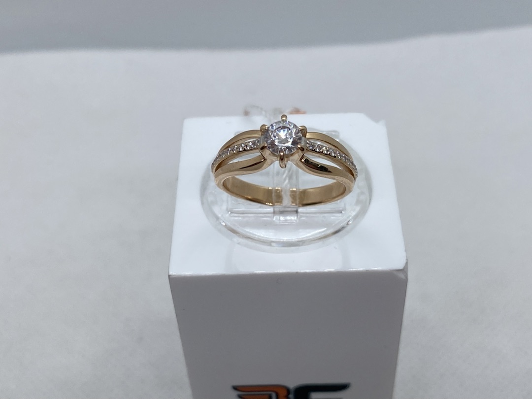 КОЛЬЦО С КАМНЯМИ (Au 585)