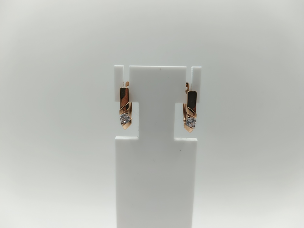 СЕРЬГИ С КАМНЕМ (Au 585)