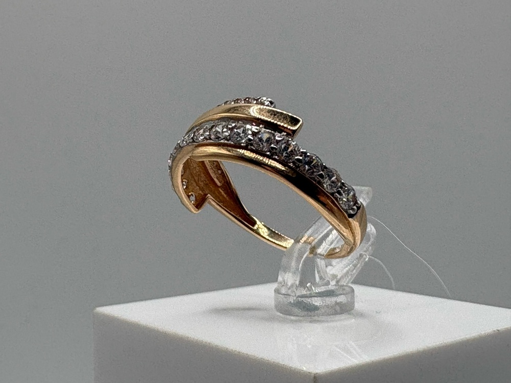 КОЛЬЦО С КАМНЯМИ (Au 585)