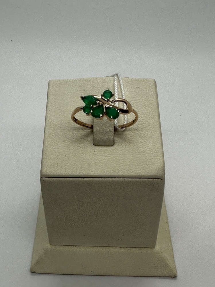 КОЛЬЦО С КАМНЯМИ (Au 585)