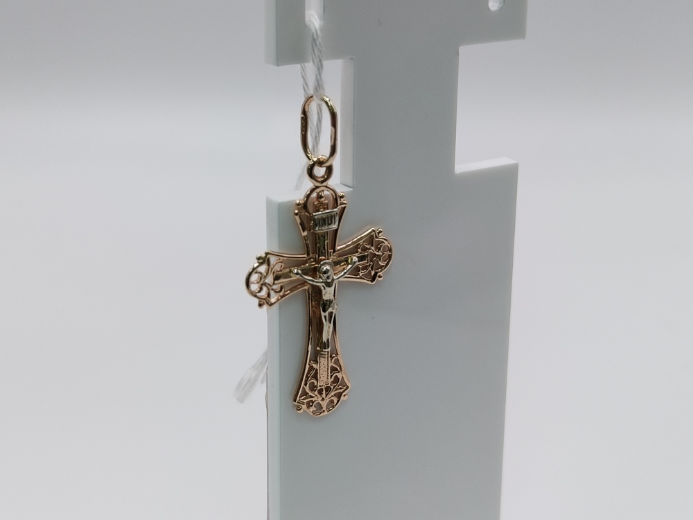 ПОДКБК585 ПОДВЕСКА КРЕСТ БЕЗ КАМНЯ (Au 585)