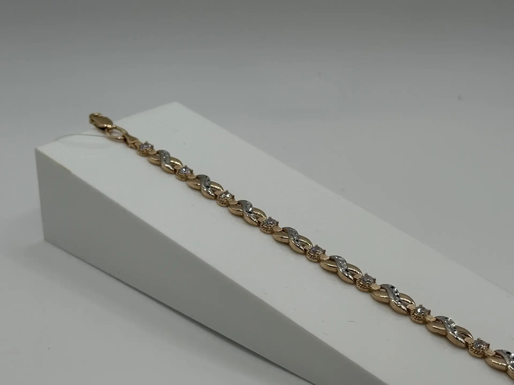 БРАСЛЕТ ФАНТАЗИЯ с камнями (Au 585)