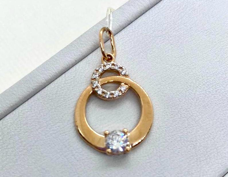 50138 ПОДВЕСКА С КАМНЯМИ (Au 585)